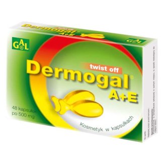 GAL Dermogal A + E, kosmetyk w kapsułkach, 48 kapsułek twist-off - zdjęcie produktu