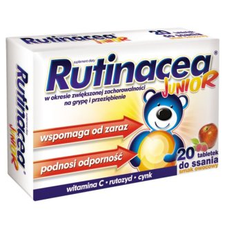 Rutinacea Junior, smak owocowy, 20 tabletek do ssania - zdjęcie produktu