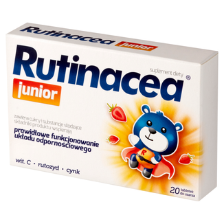 Rutinacea Junior, smak owocowy, 20 tabletek do ssania - zdjęcie produktu