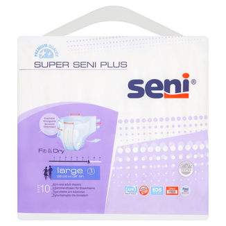 Super Seni Plus, pieluchomajtki, Large, 10 sztuk  - zdjęcie produktu