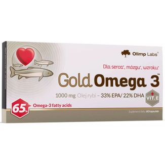 Olimp Gold Omega 3 1000 mg, 60 kapsułek miękkich USZKODZONE OPAKOWANIE - zdjęcie produktu