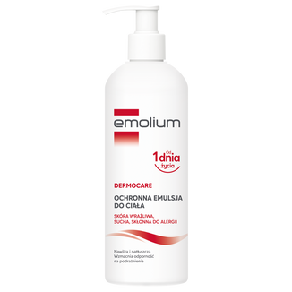 Emolium Dermocare, emulsja do ciała od 1 dnia życia, 400 ml USZKODZONE OPAKOWANIE - zdjęcie produktu