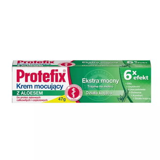 Protefix, krem mocujący do protez zębowych, z aloesem, ekstra mocny, 6 x efekt, 47 g USZKODZONE OPAKOWANIE - zdjęcie produktu