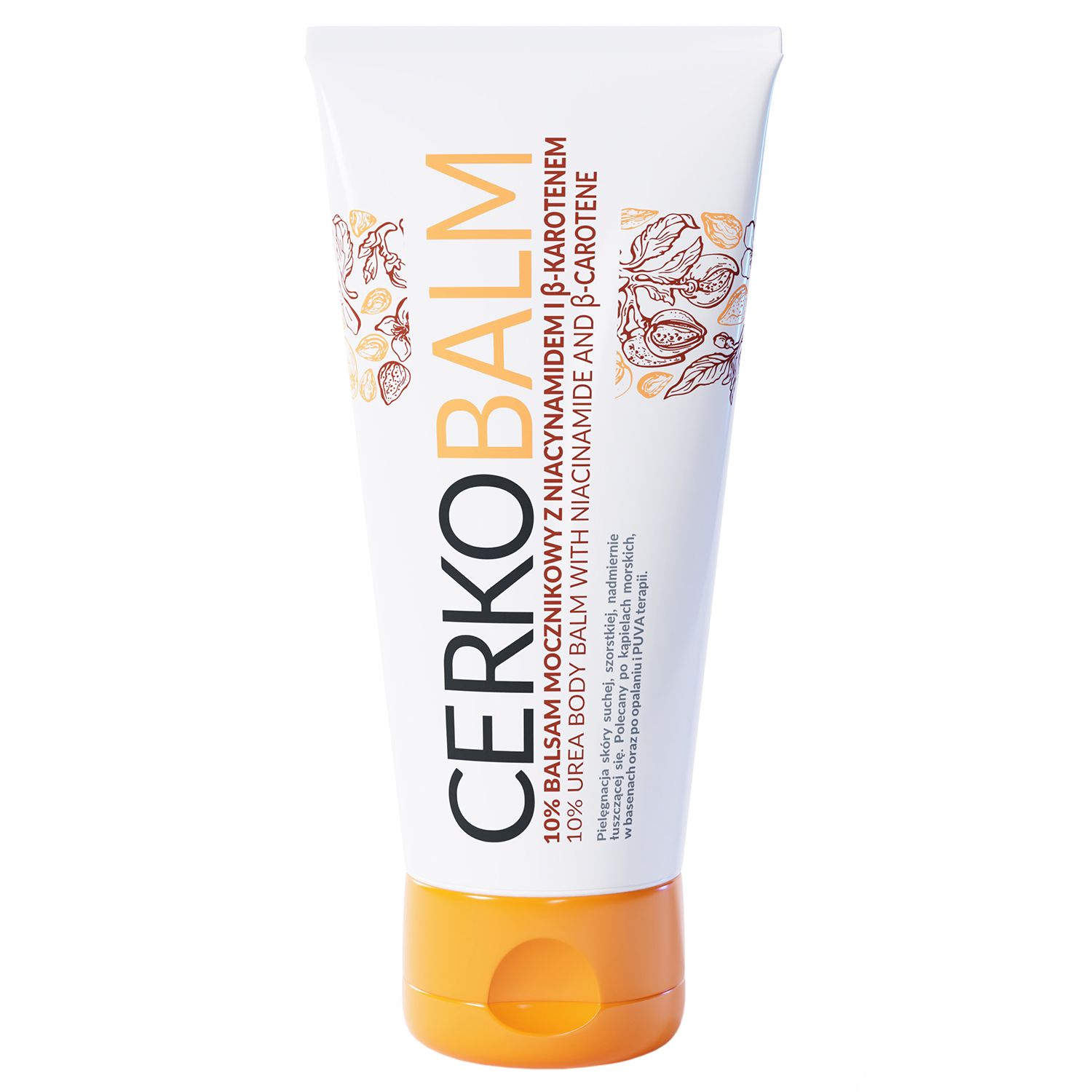 Nieznana Cerkobalm, 10% balsam mocznikowy z niacynamidem i beta-karotenem, skóra sucha, 200 ml