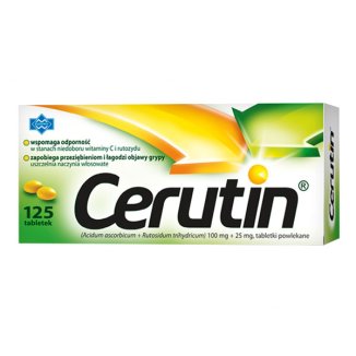 Cerutin 100 mg + 25 mg, 125 tabletek  - zdjęcie produktu