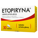 Etopiryna 300 mg + 100 mg + 50 mg, 30 tabletek - miniaturka zdjęcia produktu
