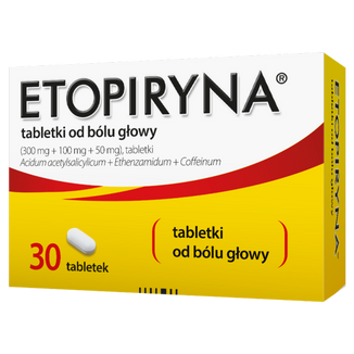Etopiryna 300 mg + 100 mg + 50 mg, 30 tabletek - zdjęcie produktu