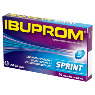 Ibuprom Sprint 200 mg, 10 kapsułek miękkich - zdjęcie produktu