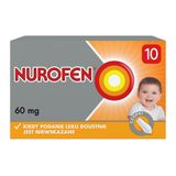 Nurofen dla dzieci 60 mg, czopki , 10 sztuk KRÓTKA DATA - miniaturka zdjęcia produktu