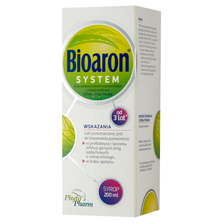 Bioaron System (1920 mg + 51 mg)/ 5 ml, syrop dla dzieci od 3 lat i dorosłych, 200 ml USZKODZONE OPAKOWANIE - zdjęcie produktu