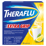 Theraflu Extra Grip 650 mg + 10 mg + 20 mg, proszek do sporządzania roztworu doustnego, 10 saszetek - miniaturka zdjęcia produktu