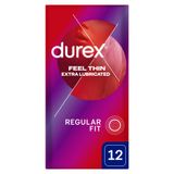 Durex Fetherlite Elite, prezerwatywy z większą ilością lubrykantu, cieńsze, 12 sztuk - miniaturka zdjęcia produktu
