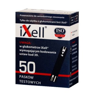 iXell, paski testowe do glukometu, 50 sztuk - zdjęcie produktu