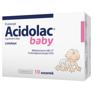 Acidolac Baby, dla niemowląt i dzieci, 10 saszetek KRÓTKA DATA - zdjęcie produktu