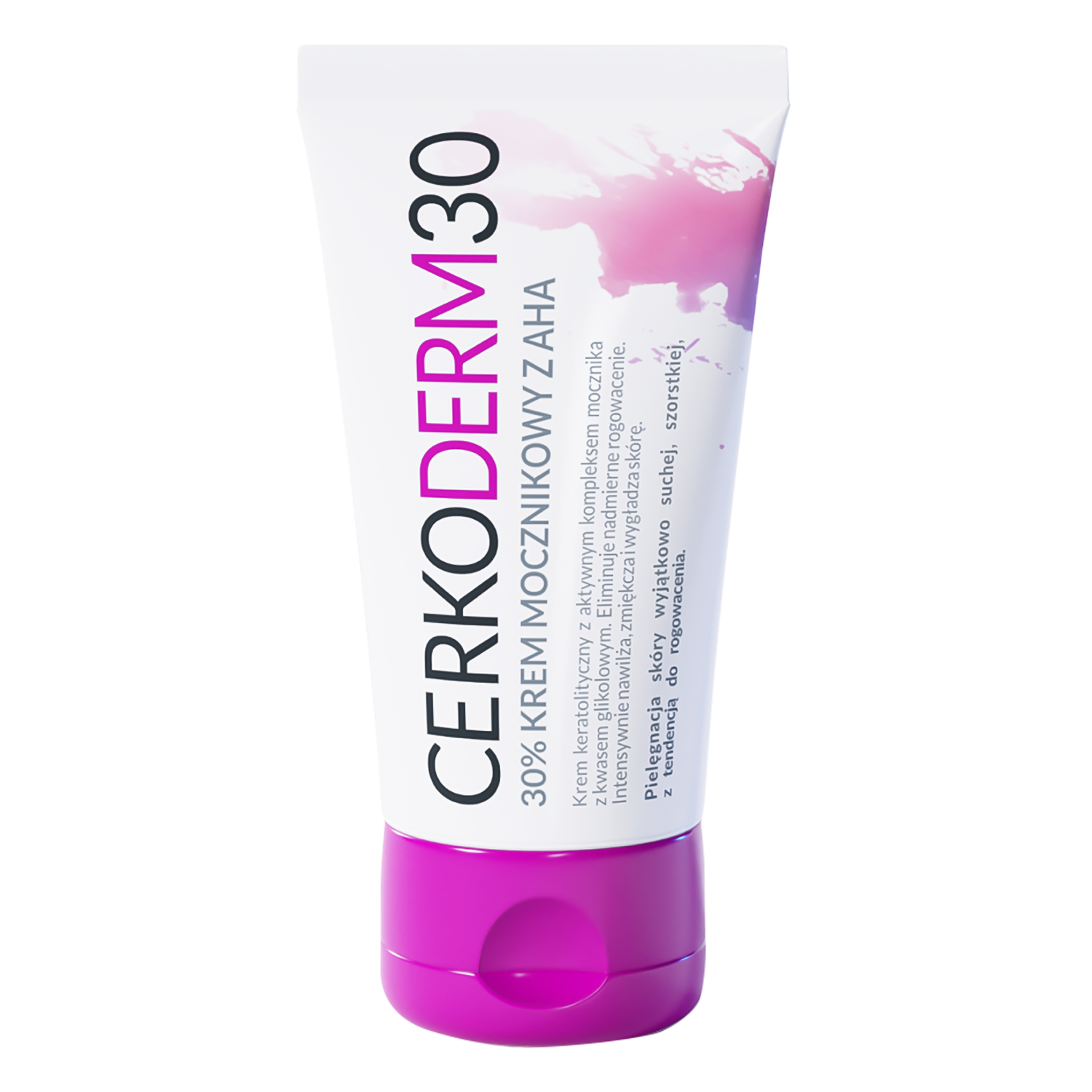 Nieznana Cerkoderm 30, 30% krem mocznikowy z AHA, skóra wyjątkowo sucha, szorstka, z tendencją do rogowacenia, 50 ml