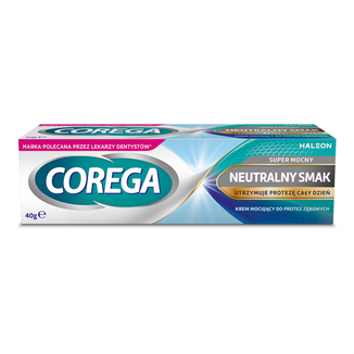 Corega Super Mocny, krem mocujący do protez zębowych, neutralny, 40 g - zdjęcie produktu