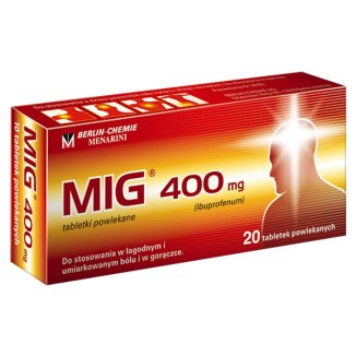 MIG 400 mg, 20 tabletek powlekanych - zdjęcie produktu