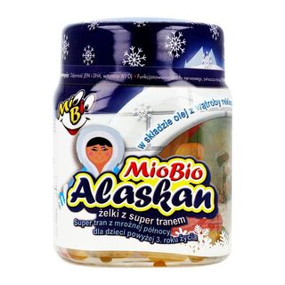 MioBio Alaskan, żelki z super tranem dla dzieci powyżej 3 lat, 30 sztuk - zdjęcie produktu
