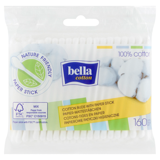 Bella Cotton, papierowe patyczki higieniczne, 160 sztuk - zdjęcie produktu