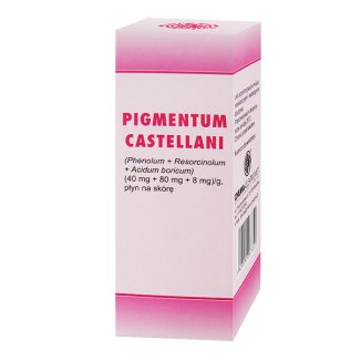 Pigmentum Castellani (40 mg + 80 mg + 8mg)/ g, płyn na skórę, 125 g - zdjęcie produktu