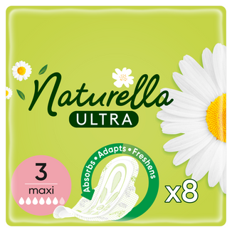 Naturella Ultra, podpaski ze skrzydełkami, rumianek, Maxi, 8 sztuk - zdjęcie produktu