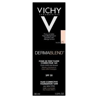 Vichy Dermablend, fluid korygujący o przedłużonej trwałości, 25 Nude, 30 ml - zdjęcie produktu