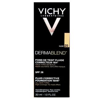 Vichy Dermablend, fluid korygujący o przedłużonej trwałości, 25 Nude, SPF 28, 30 ml - zdjęcie produktu