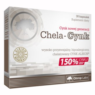 Olimp Chela-Cynk, cynk 15 mg, 30 kapsułek USZKODZONE OPAKOWANIE - zdjęcie produktu