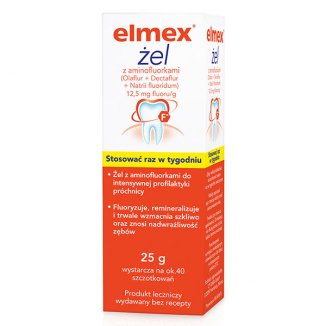 Elmex żel 12,5 mg, 25 g USZKODZONE OPAKOWANIE - zdjęcie produktu