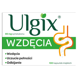 Ulgix Wzdęcia 80 mg, 100 kapsułek miękkich - zdjęcie produktu