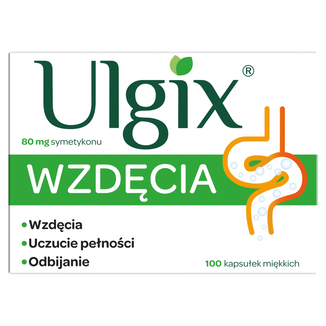 Ulgix Wzdęcia 80 mg, 100 kapsułek miękkich - zdjęcie produktu
