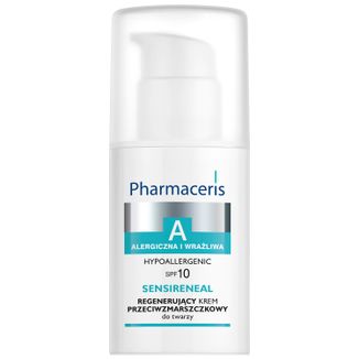Pharmaceris A Sensireneal, regenerujący krem przeciwzmarszczkowy do twarzy, SPF 10, 30 ml - zdjęcie produktu