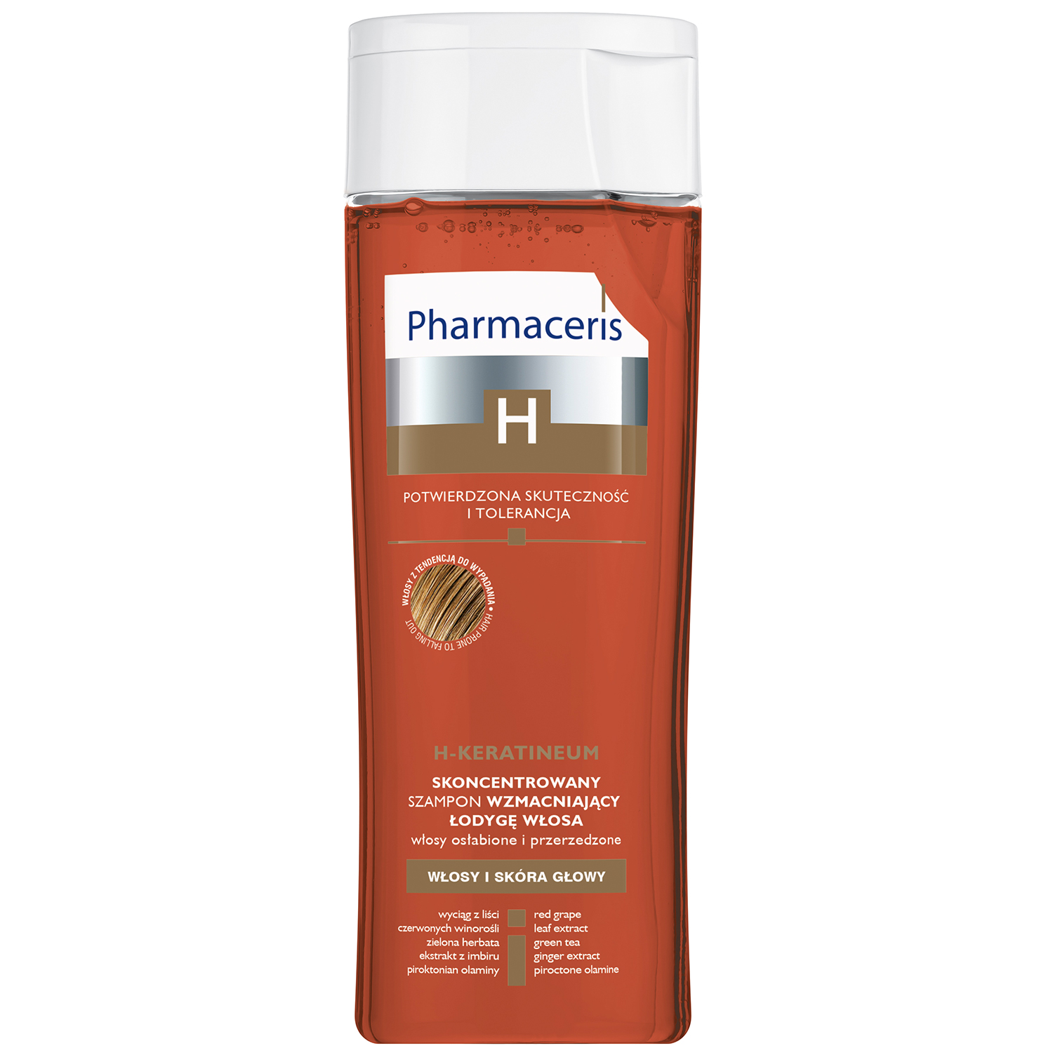 Pharmaceris Pharmaceris H Keratineum, skoncentrowany szampon wzmacniający łodygę włosa, 250 ml