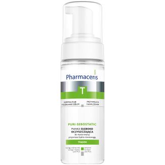 Pharmaceris T Puri-Sebostatic, pianka głęboko oczyszczająca do mycia twarzy, przywraca hydro równowagę,  150 ml - zdjęcie produktu