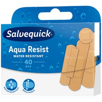Salvequick Aqua Resist, plastry wodoodporne, 40 sztuk USZKODZONE OPAKOWANIE - zdjęcie produktu