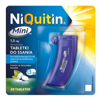 NiQuitin Mini 1,5 mg, 20 tabletek do ssania - zdjęcie produktu
