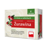 Zioła w tabletkach Żurawina, 60 tabletek powlekanych - miniaturka zdjęcia produktu