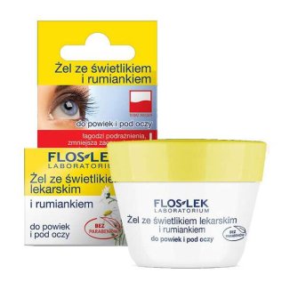 Flos-Lek, żel ze świetlikiem i rumiankiem do powiek i pod oczy, 10 g - zdjęcie produktu