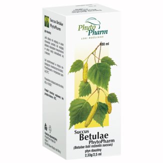 Succus Betulae Phytopharm 2,33 g/ 2,5 ml, płyn doustny, 100 ml - zdjęcie produktu