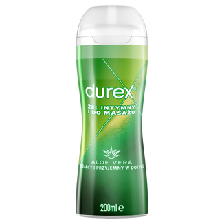 Durex, nawilżający żel intymny i do masażu 2w1, aloes, 200 ml - zdjęcie produktu