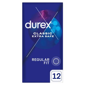 Durex Extra Safe, prezerwatywy z większą ilością lubrykantu, wzmocnione, 12 sztuk USZKODZONE OPAKOWANIE - zdjęcie produktu