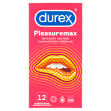 Durex Pleasuremax, prezerwatywy prążkowane z wypustkami, 12 sztuk - miniaturka zdjęcia produktu