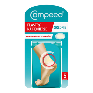 Compeed, plastry na pęcherze, hydrokoloidowe, średnie, 5 sztuk - zdjęcie produktu