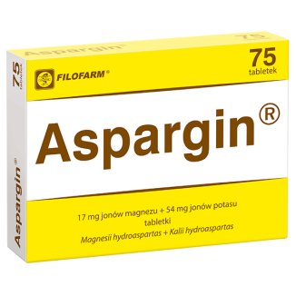 Aspargin 17 mg + 54 mg, 75 tabletek USZKODZONE OPAKOWANIE - zdjęcie produktu