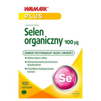 Walmark Selen organiczny 100 µg, 100 tabletek USZKODZONE OPAKOWANIE Walmark Selen organiczny 100 µg, 100 tabletek USZKODZONE OPAKOWANIE - zdjęcie produktu
