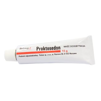 Proktosedon 5 mg + 5 mg + 10 mg + 10 mg/ g, maść doodbytnicza, 15 g - zdjęcie produktu