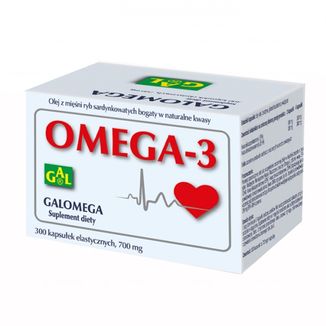 GAL Omega-3, 300 kapsułek elastycznych USZKODZONE OPAKOWANIE GAL Omega-3, 300 kapsułek elastycznych USZKODZONE OPAKOWANIE - zdjęcie produktu