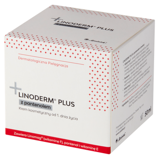 Linoderm Plus, krem kosmetyczny od 1 dnia życia z pantenolem, 50 ml - zdjęcie produktu