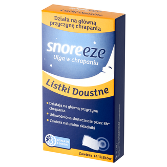 Snoreeze Ulga w chrapaniu, listki doustne, 14 sztuk USZKODZONE OPAKOWANIE - zdjęcie produktu