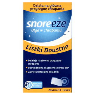 Snoreeze Ulga w chrapaniu, listki doustne, 14 sztuk - zdjęcie produktu